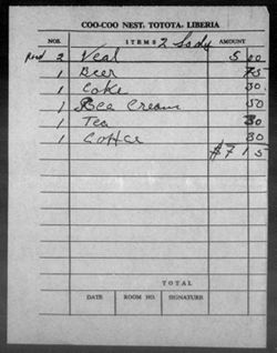 Coo-Coo's Nest Invoices, 1967-1969, undated