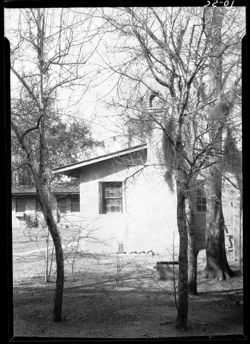 Chimney end view of old slave quarters, Waterhouse home (Crofut)