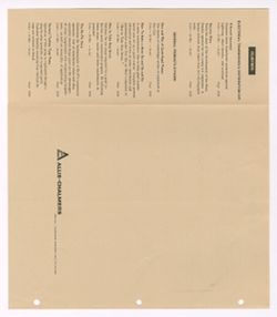 Allis-Chalmers: Motion Picture and Film Strip Catalog