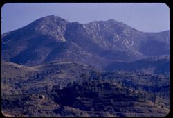 Mountain above famous Sou. Pac. loop in the Tehachapi built in 1876 by Wm. Hood