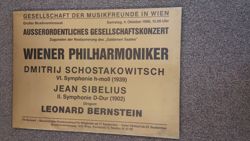 Vienna Philharmonic Poster- Shostakovich/Sibelius