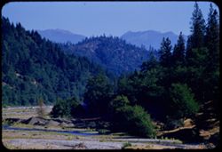 View north toward Trinity mountains from Douglas City at mouth of Weaver Creek Trinity County - Calif.