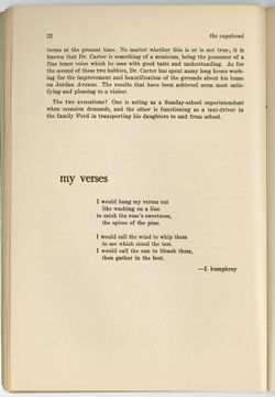 "My Verses," I. Humphrey