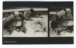 Item 0137. Various shots of picador lying on ground with his saddle. 1 ½ prints.