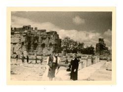 Naoma Lowensohn and Peggy Howard at ancient ruins