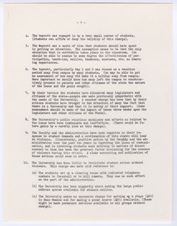 94: Suggestions for Evaluation of Recent Events on Campus, 19 May 1969