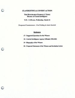 "Clandestine & Covert Action," The Honorable George J. Tenet [briefing materials table of contents]