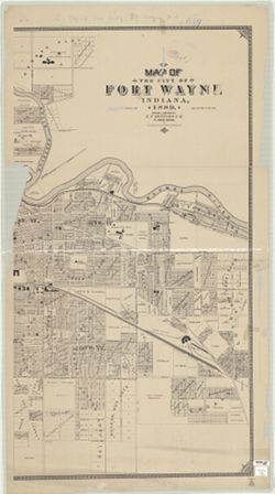 Map of the city of Fort Wayne Indiana, 1889