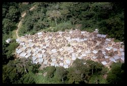 Ariel view – hut total approximately 200 (85 zinc & 115 thatch)