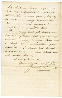 James Penn Bennett, Big Blackbridge [MS] to wife, New Harmony., 1864, Feb. 8