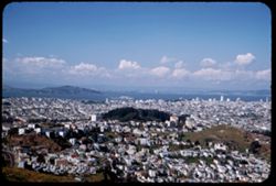View NNE from Twin Peaks toward Richmond. San Francisco.