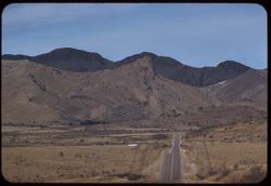 View north toward Davis Mtns. on road from Alpine to Fort Davis, Tex.