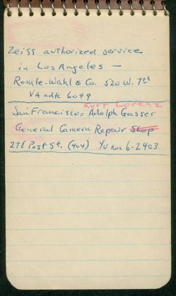 Notebook, October 16, 1952-October 9, 1953