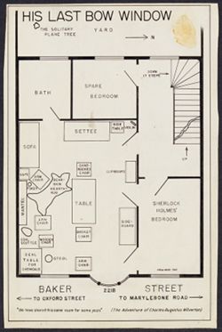 Wolff, Julian, 1905- . Floor plan: "His last bow window," 1946