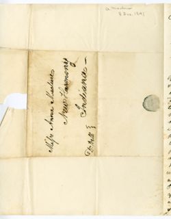 Maclure, Alexander, Philadelphia to Anna Maclure, New Harmony., 1841 Dec. 8