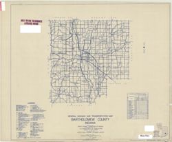 General highway and transportation map of Bartholomew County, Indiana