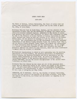 Memorial Resolution for Loren Joseph Hess, ca. 18 May 1954