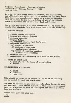 07 February 1972 – “Program Evaluation”
