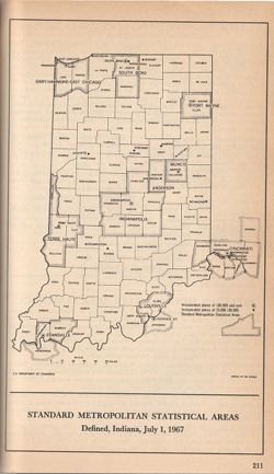 Standard metropolitan statistical areas defined, Indiana, July 1, 1967