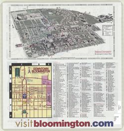 Bloomington map, downtown Bloomington & Indiana University