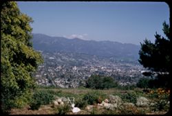 View e.n.e across LaCumbre, Montecito and other mountains-from top of Kenwood Rd.
