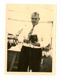 Man holding camera case