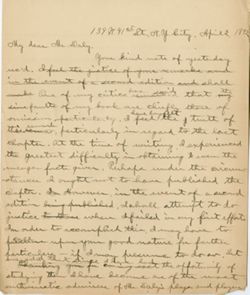 Correspondence, 1888-1894
