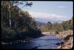 Looking up the Elf's river toward Mount Washington, highest in N.H.