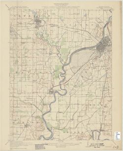 Indiana, 15 minute series (topographic), Vincennes quadrangle. [1915 printing with vegetation]