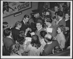 Hoagy Carmichael signing autographs at the Carlton Theatre.