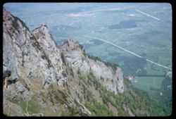 View down slope of Untersberg from Seilbahn car