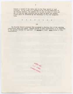 Text of Proposed Amendments to Faculty Council Constitution. 28 January 1969