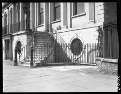 Iron entrance way to building