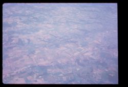Fields of northern France below BEA Comet jet - London-Rome-Athens.