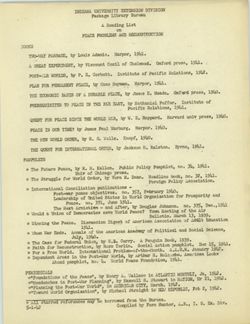 Reading Lists, 1942