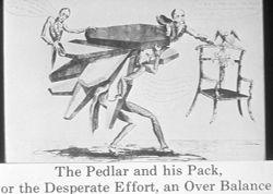 The Pedlar and His Pack, or the Desperate Effort, an Overbalance