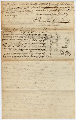 Investigation of Dr. Andrew Wylie - Letter to James Cravens from Paris Dunning, "Doc. D," circa 1839-1840