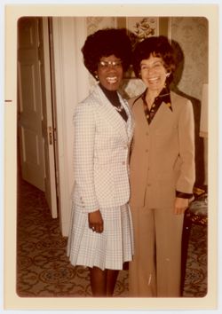 Phyllis Klotman with Shirley Chisholm