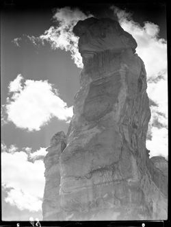 Tall rocks at Acoma, where we ate dinner