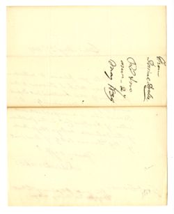1839, May 27 - Drake, Daniel, 1785-1852, physician. Cincinnati, Ohio. To General Combs. Introducing A.S. Barnes, bookseller of Hartford, Connecticut.