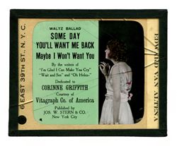 Sheet music: Some day you'll want me back. Maybe I won't want you.