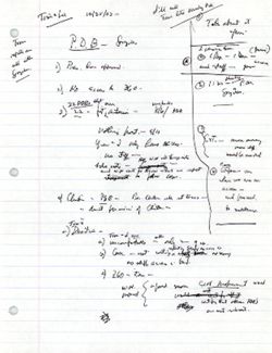 "Tom & Lee 10/25/03" [Hamilton’s handwritten notes], October 25, 2003