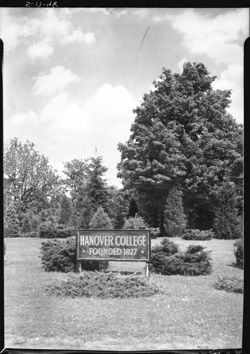 Hanover College sign