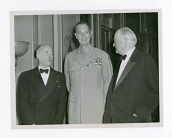 Herbert Hoover and other men talking