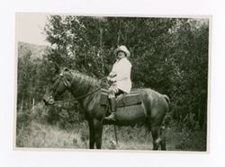 Margaret Howard on a horse
