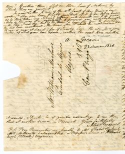 Greaves, A[lexander], New York, 23 Dec 1836, to William Maclure, Mexico., 1836 Dec. 23