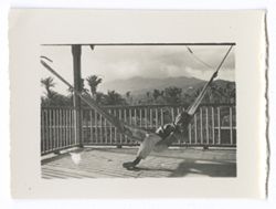 Item 1221. - 121a. Long shots of Eisenstein in hammock.