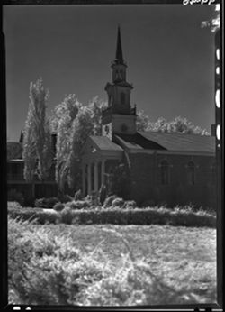 Christian church, with infrared film