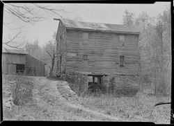 Philander Phillips place, on north fork of Muscatatuck river, six miles east of Vernon, Ind. Side view of mill from west