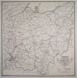 Railroad map of Ohio.